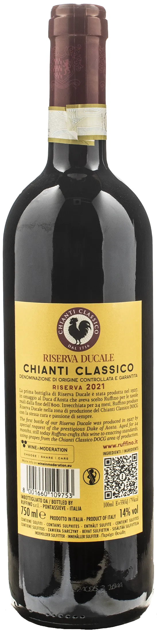 Ruffino Riserva Ducale Chianti Classico Riserva 2021