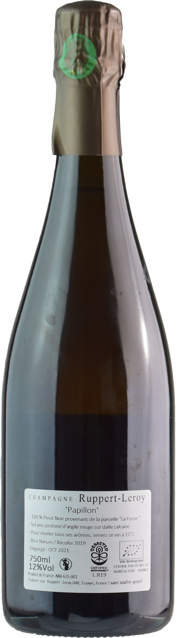 Ruppert Leroy Champagne Papillon Pinot Noir Brut Nature