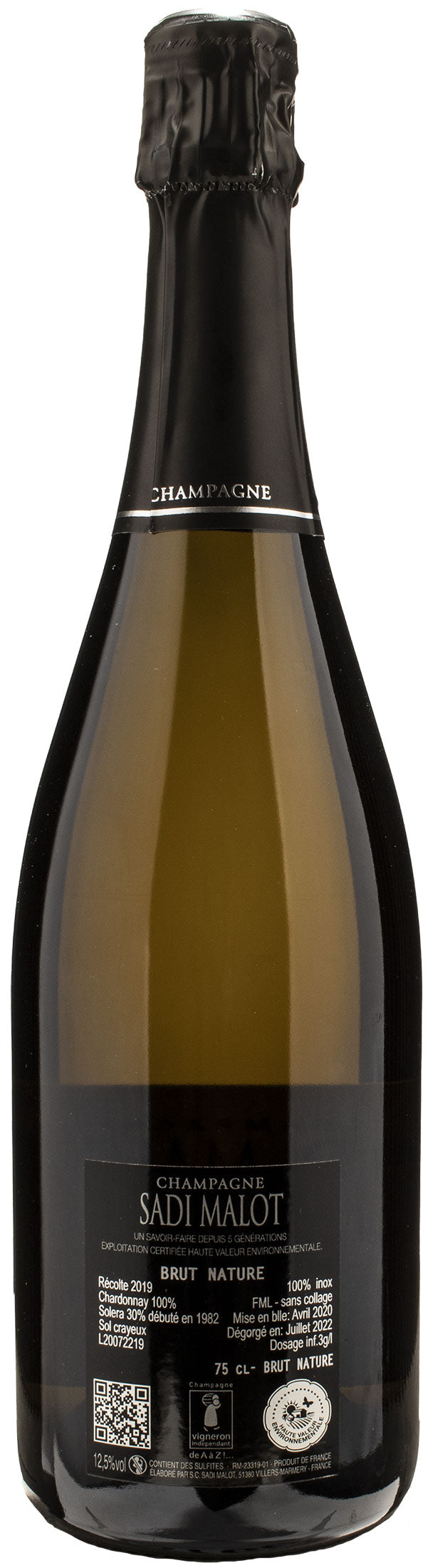 Sadi Malot Champagne 1er Cru Blanc de Blancs Brut Nature