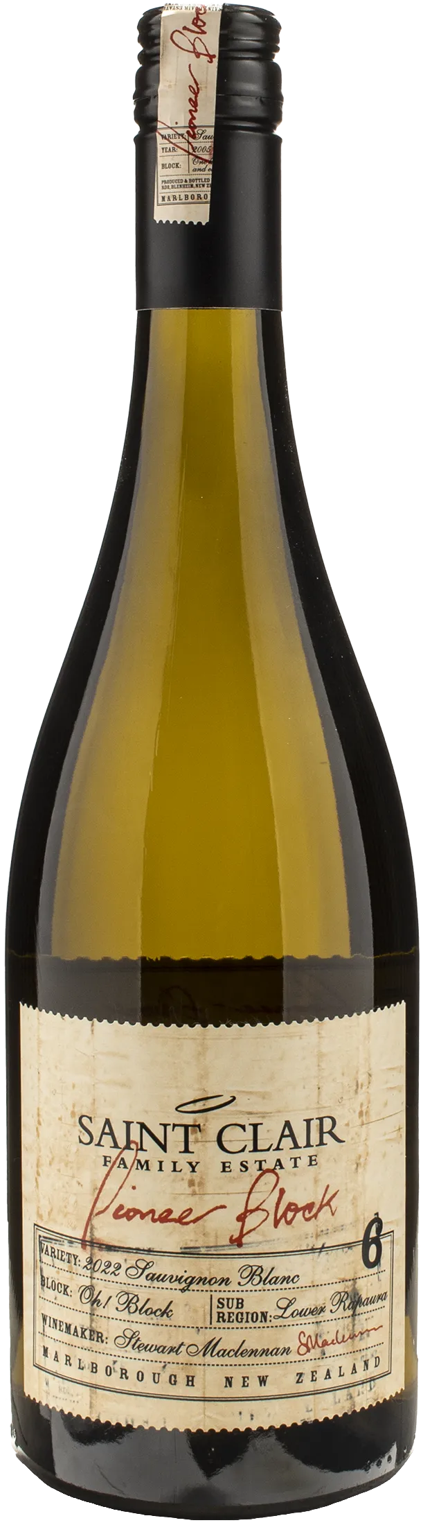 Saint Clair Sauvignon Blanc Pioneer Block 6 2022
