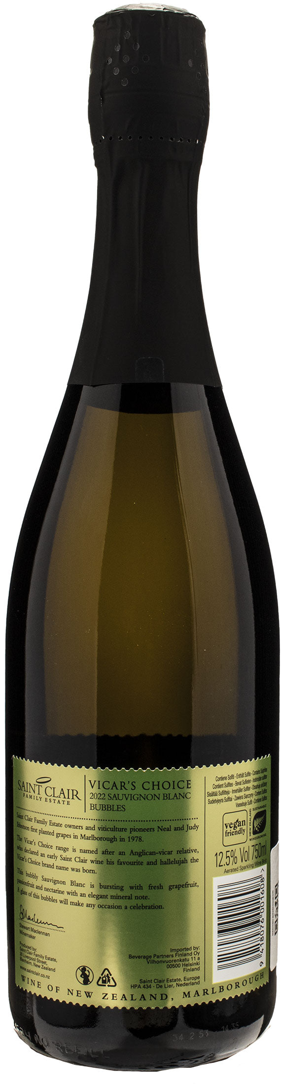 Saint Clair Vicar’s Choice Sauvignon Blanc Bubbles 2022
