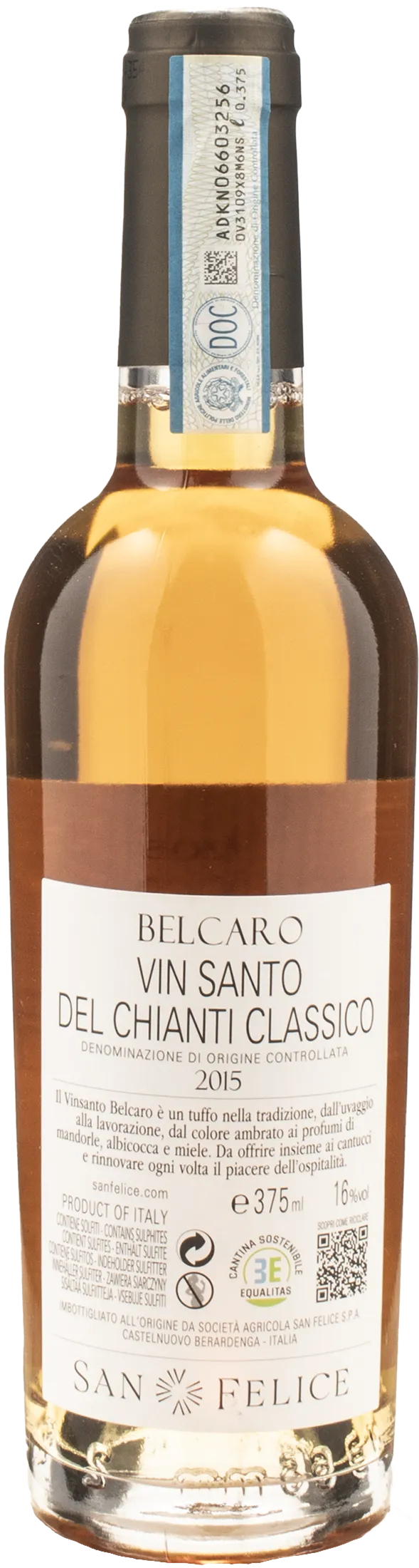 San Felice Vin Santo Chianti Classico Belcaro 0.375L 2015