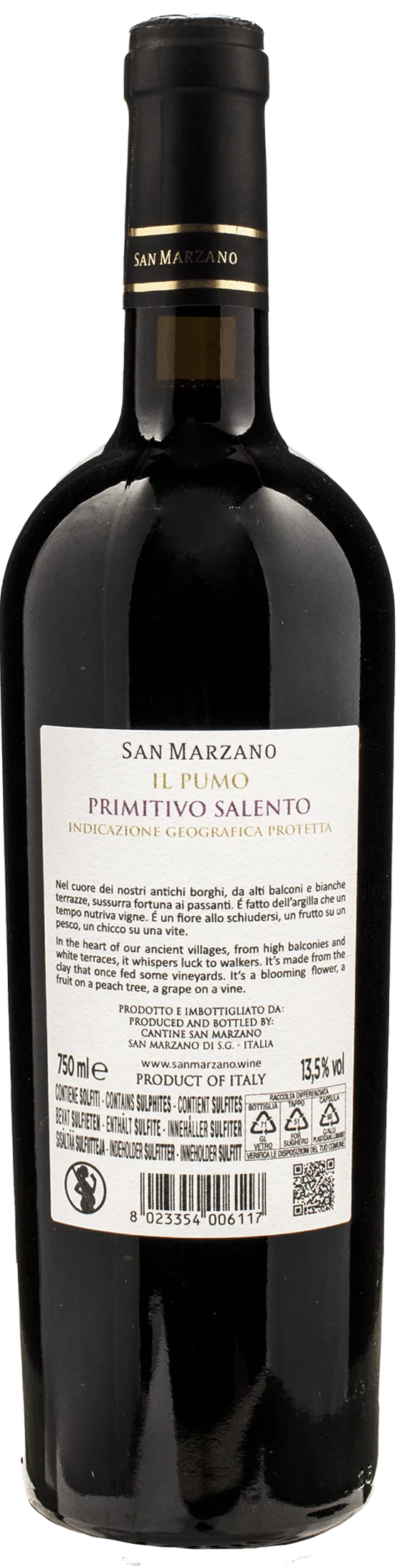 San Marzano Il Pumo Primitivo Salento IGP 2022