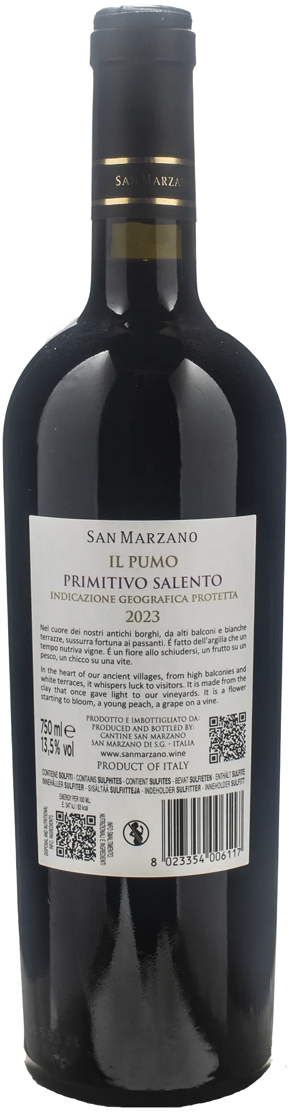 San Marzano Il Pumo Primitivo Salento 2023