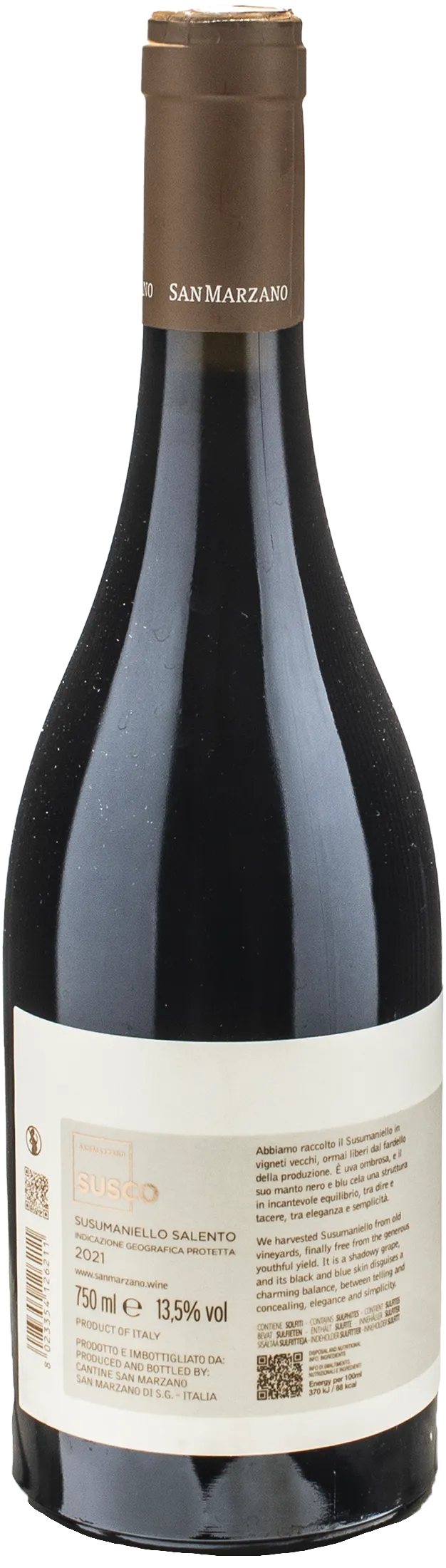 San Marzano Susco Susumaniello Salento 2021