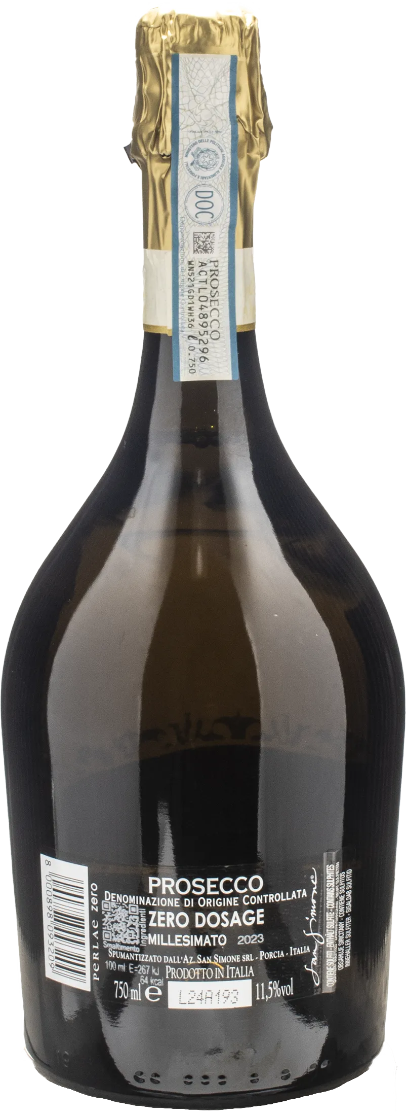 San Simone Perlae Prosecco Zero Dosage Millesimato 2023