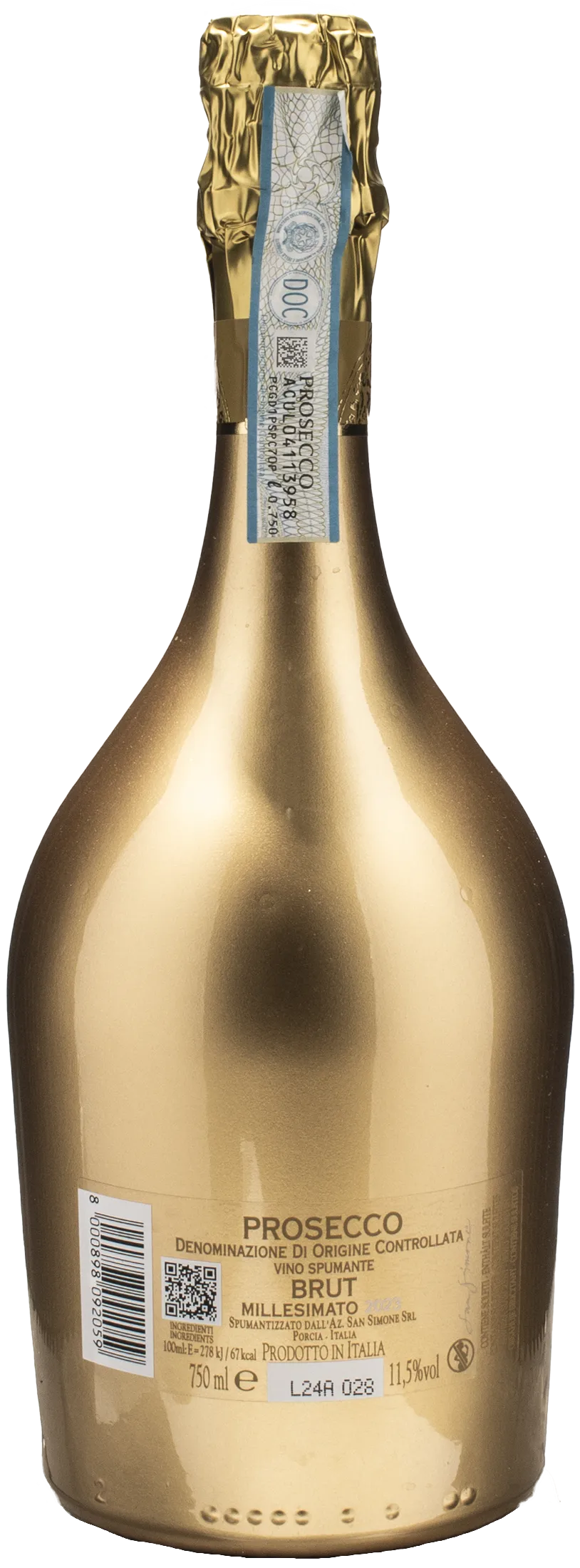 San Simone Prosecco Perlae Naonis Gold Edition Brut Millesimato 2023