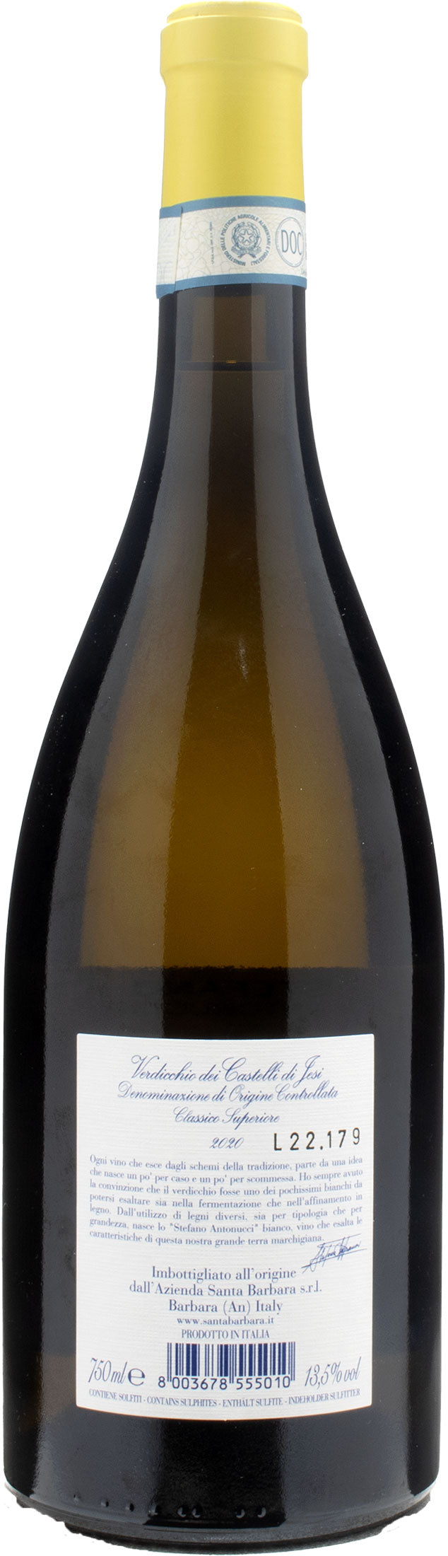 Santa Barbara Verdicchio Castelli di Jesi Classico Superiore Stefano Antonucci 2020