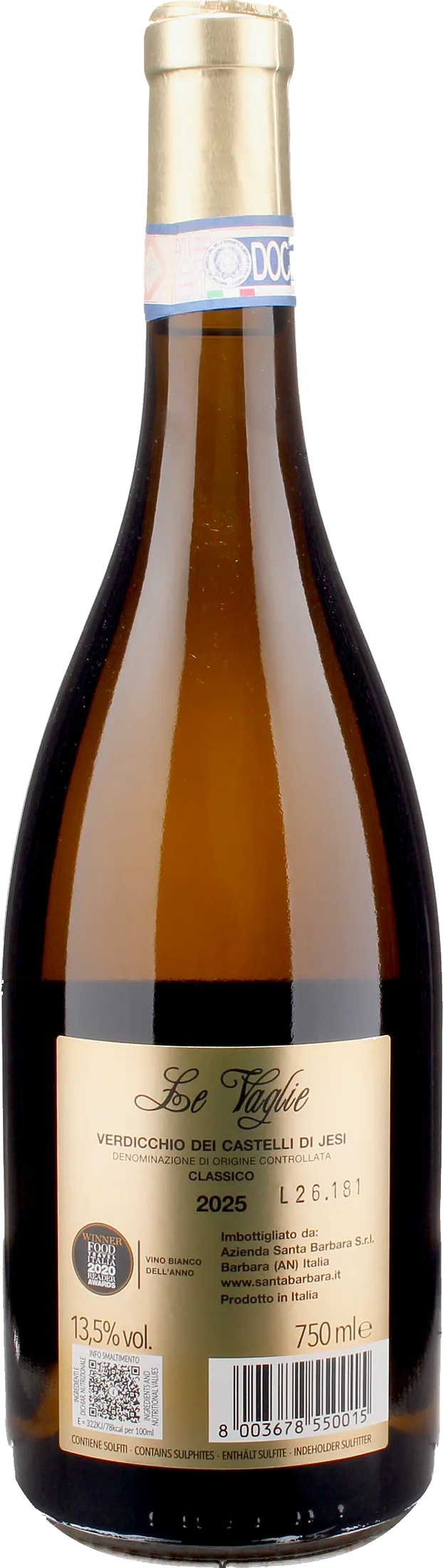 Santa Barbara Verdicchio Dei Castelli di Jesi Classico Le Vaglie 2025