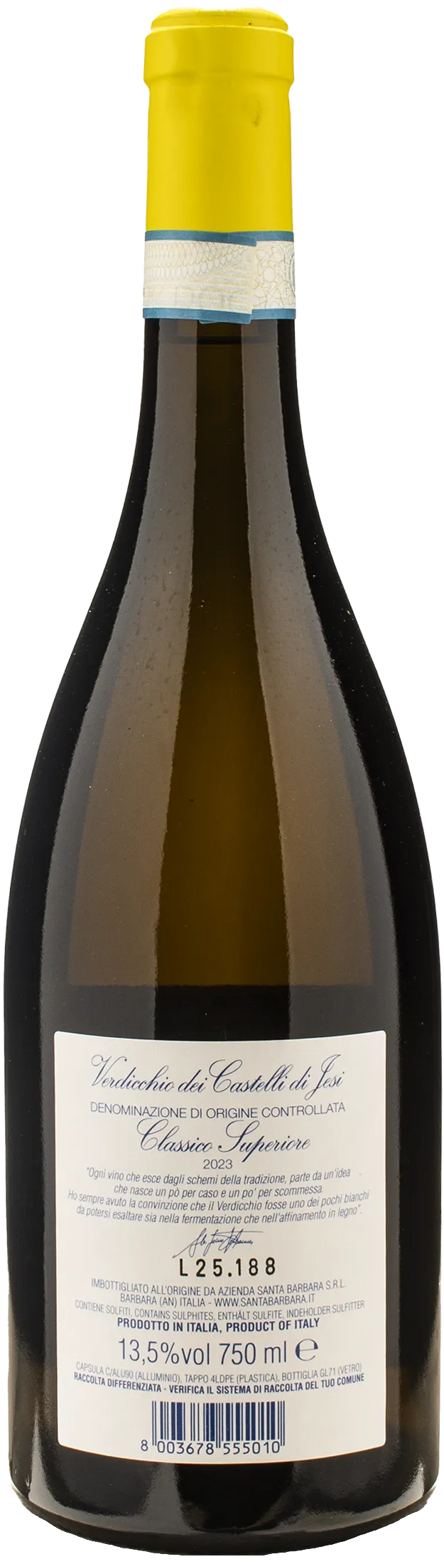 Santa Barbara Verdicchio dei Castelli di Jesi Classico Superiore Stefano Antonucci 2023