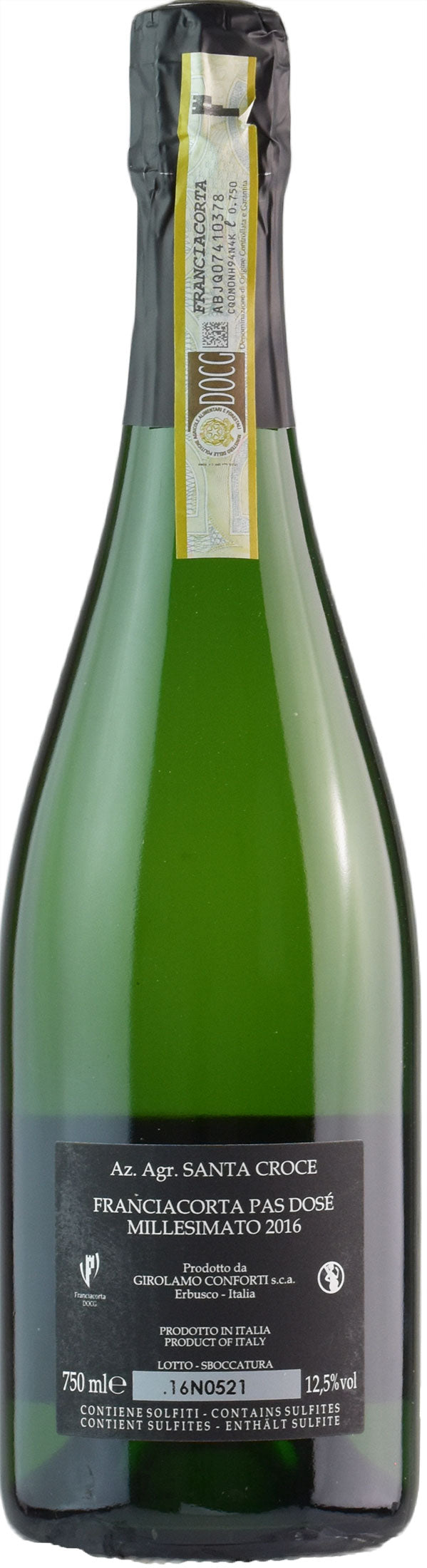 Santa Croce Franciacorta Pas Dosè Millesimato 2016