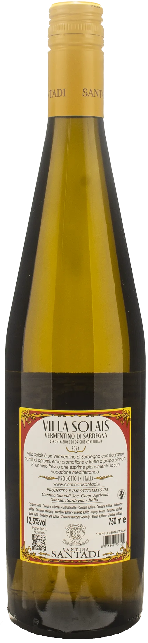 Santadi Vermentino di Sardegna Villa Solais 2024