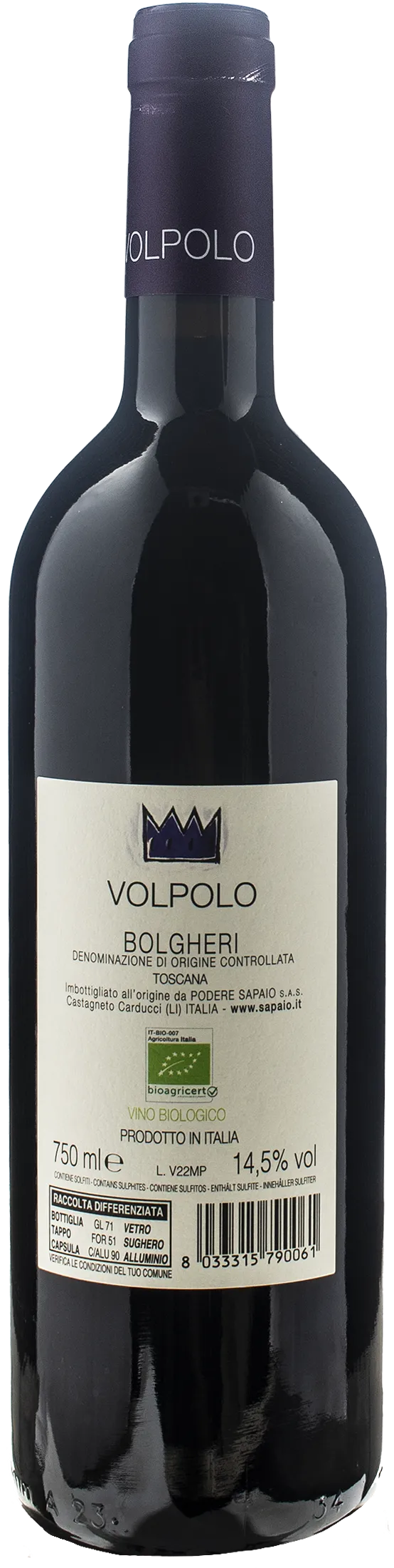 Sapaio Bolgheri Volpolo 2022