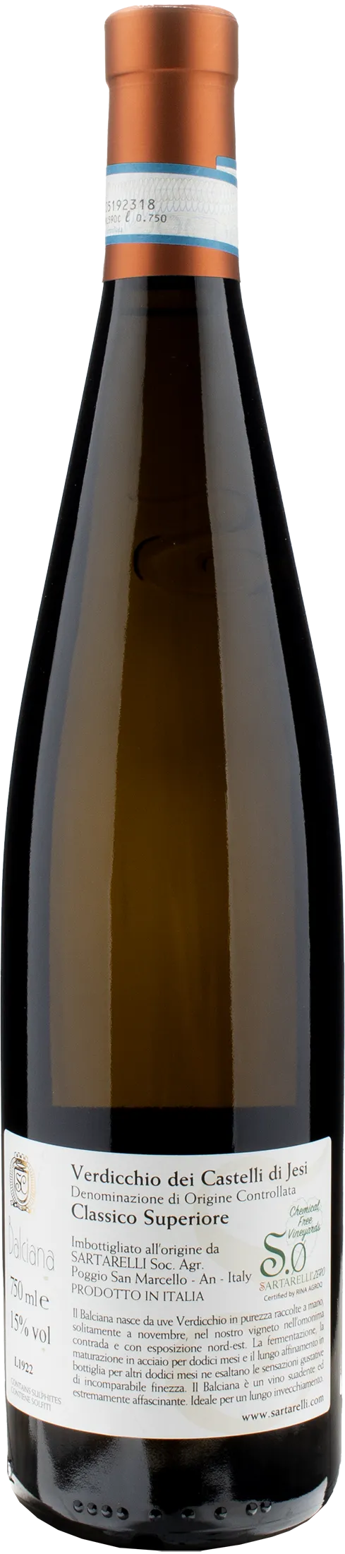 Sartarelli Verdicchio dei Castelli di Jesi Classico Superiore Balciana 2021
