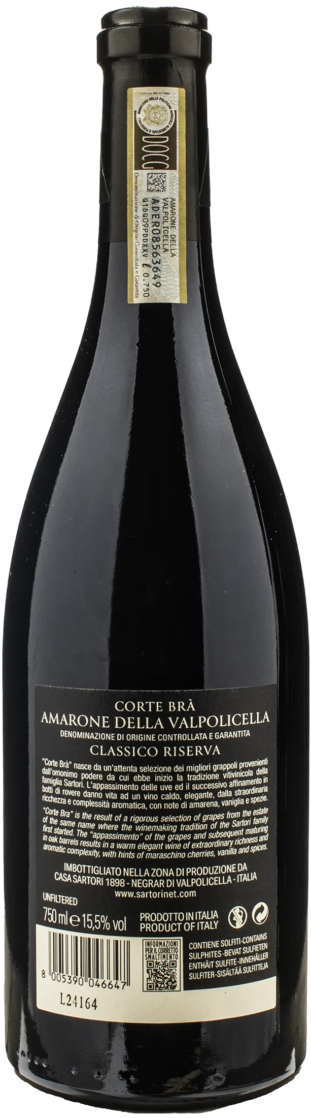 Sartori Amarone della Valpolicella Classico Corte Bra Riserva 2017