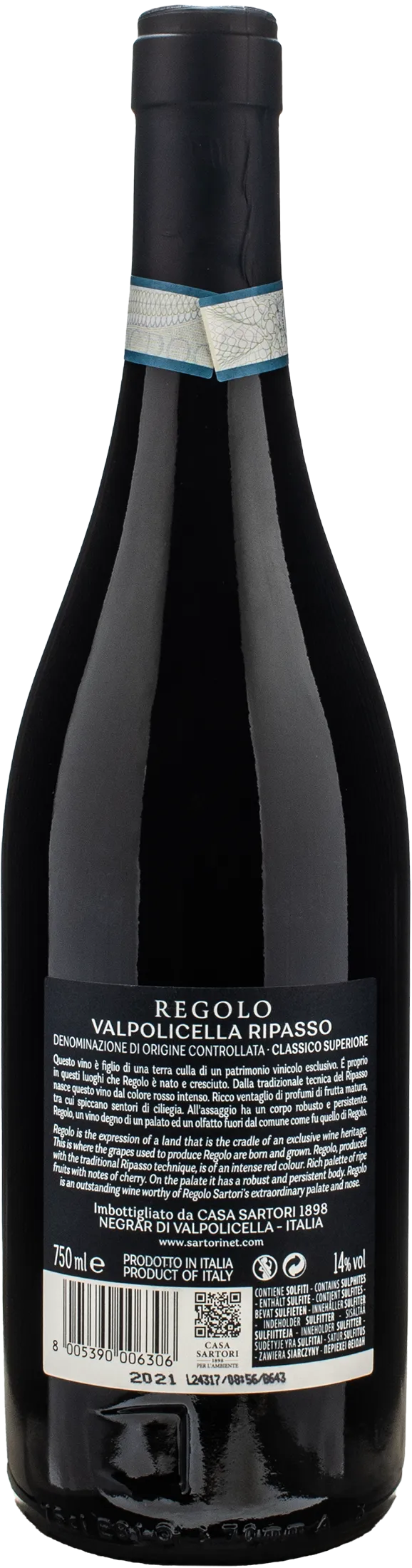 Sartori Valpolicella Ripasso Superiore Classico Regolo 2021