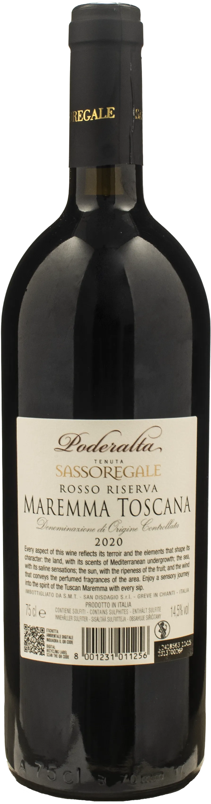 Sassoregale Maremma Toscana Poderalta Rosso Riserva 2020