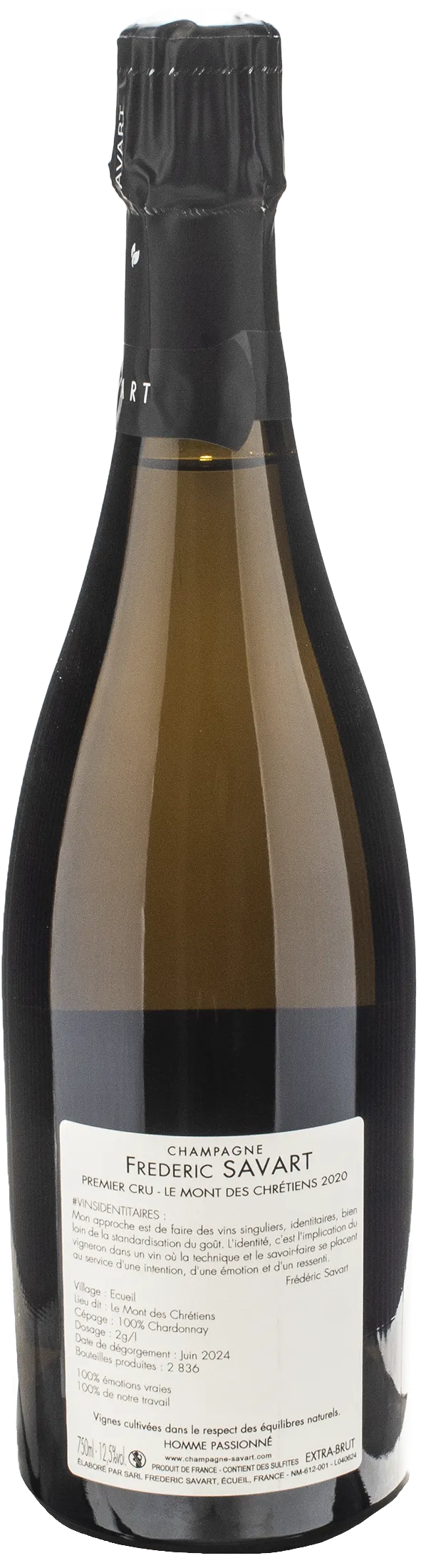 Savart Champagne Ecueil 1er Cru Le Mont des Chretiens Extra Brut 2020