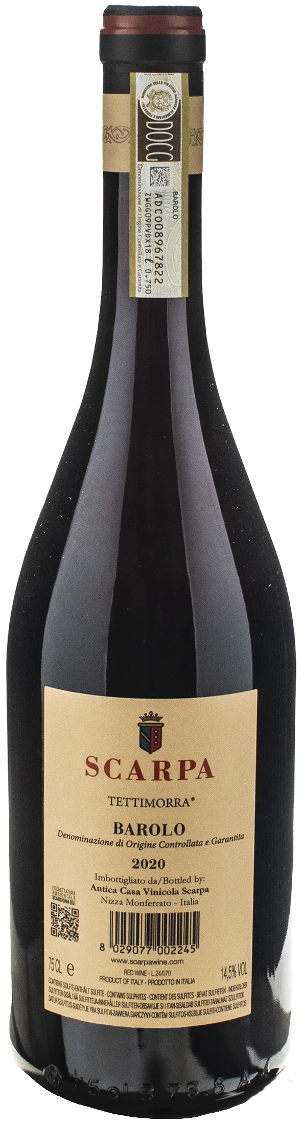 Scarpa Barolo Tettimorra 2020