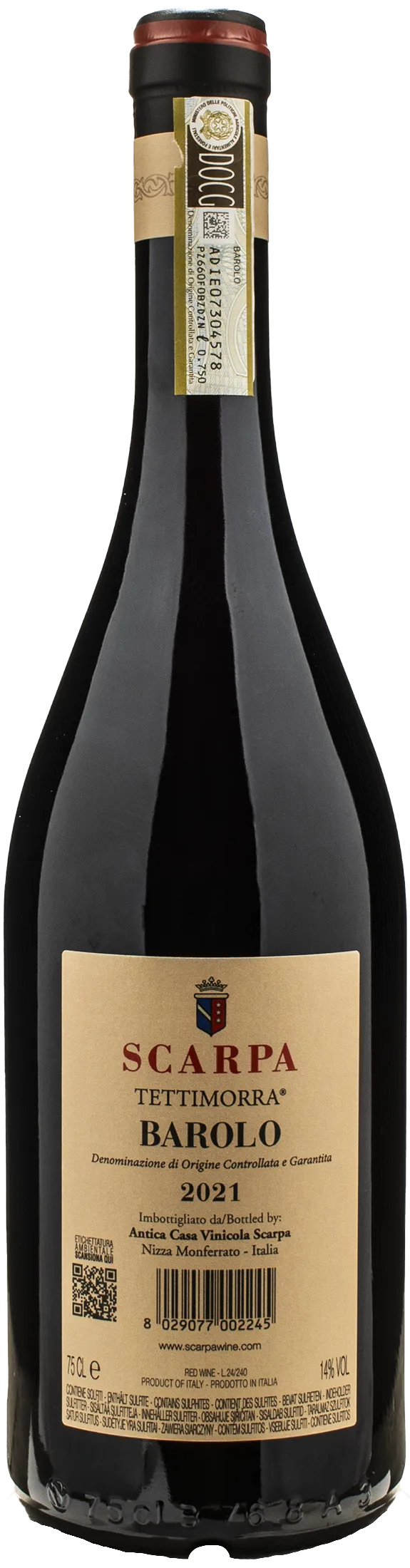 Scarpa Barolo Tettimorra 2021