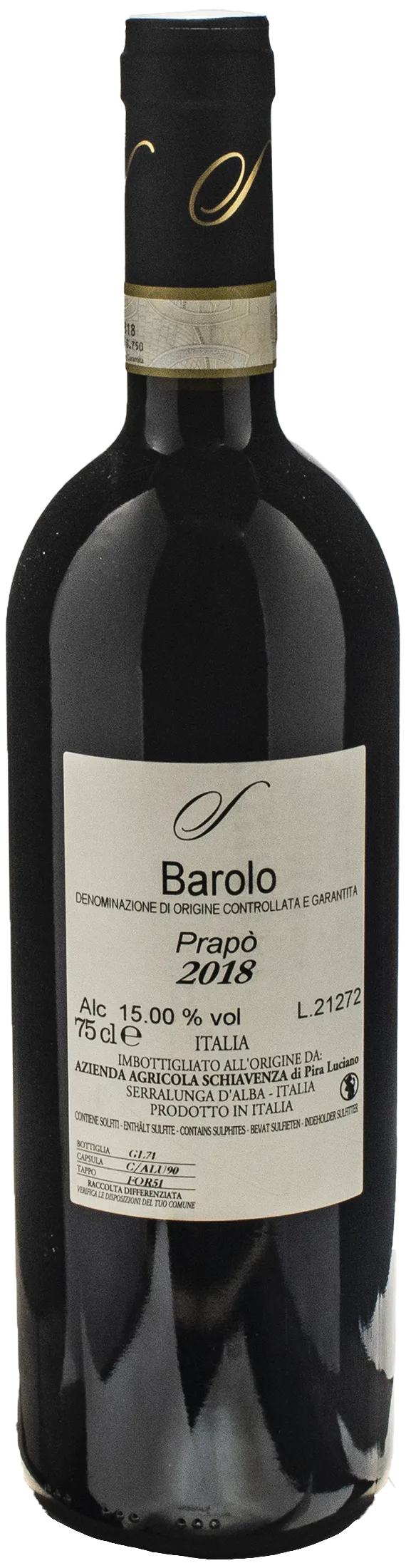 Schiavenza Barolo Prapo 2018