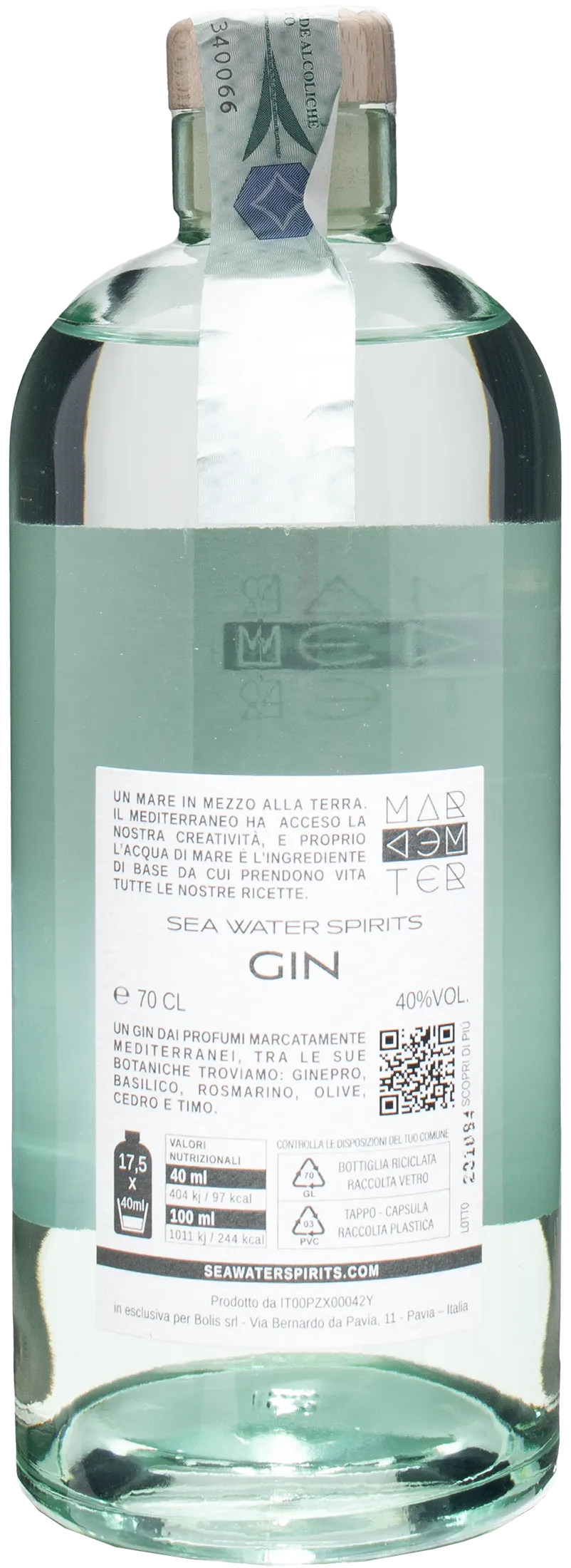 Sea Water Spirits Gin Mediterraneo