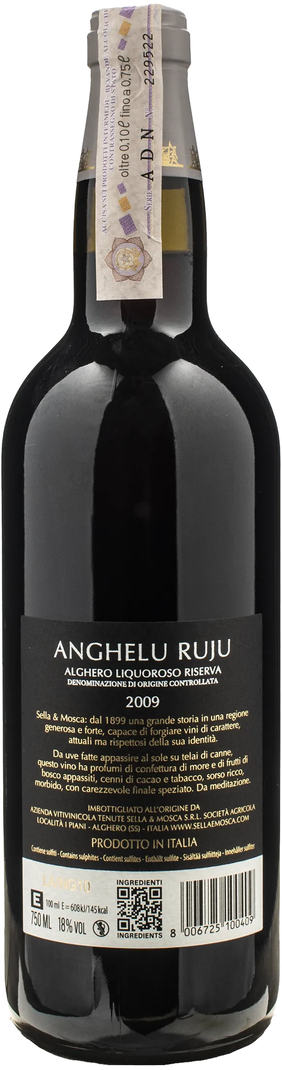 Sella & Mosca Alghero Liquoroso Riserva Anghelu Ruju 2009