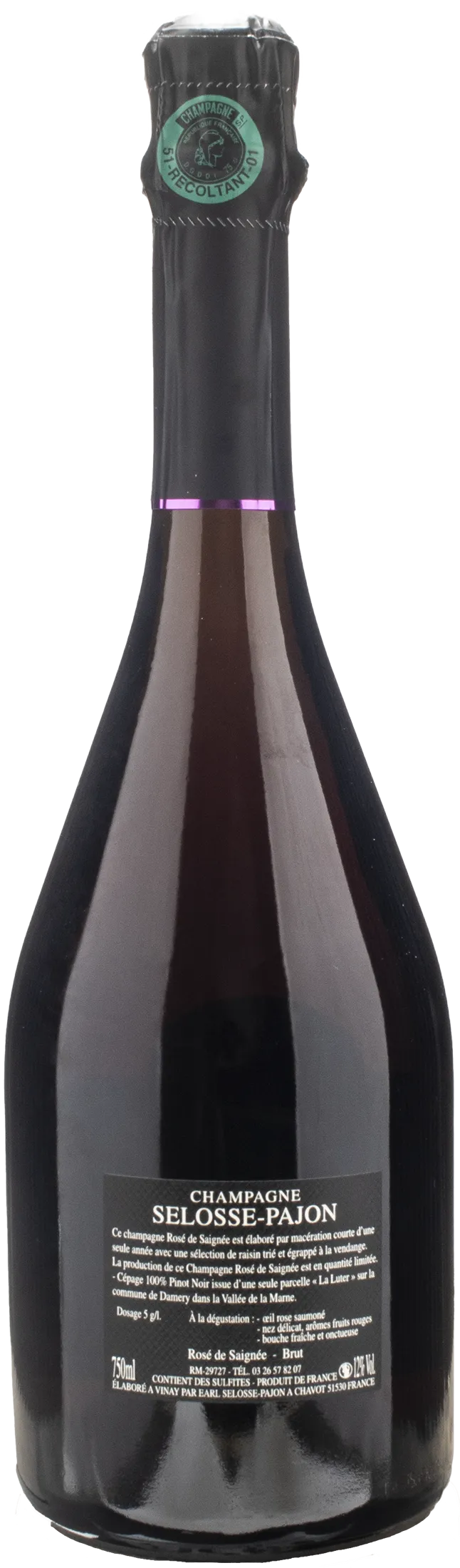 Selosse Pajon Champagne Rose de Saignee Extra Brut