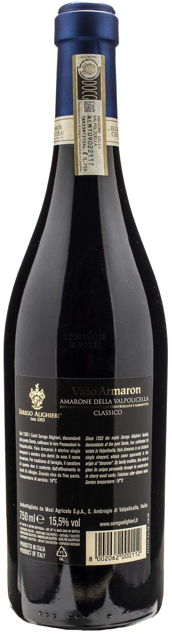 Serego Alighieri Amarone della Valpolicella Classico Vaio Armaron 2016