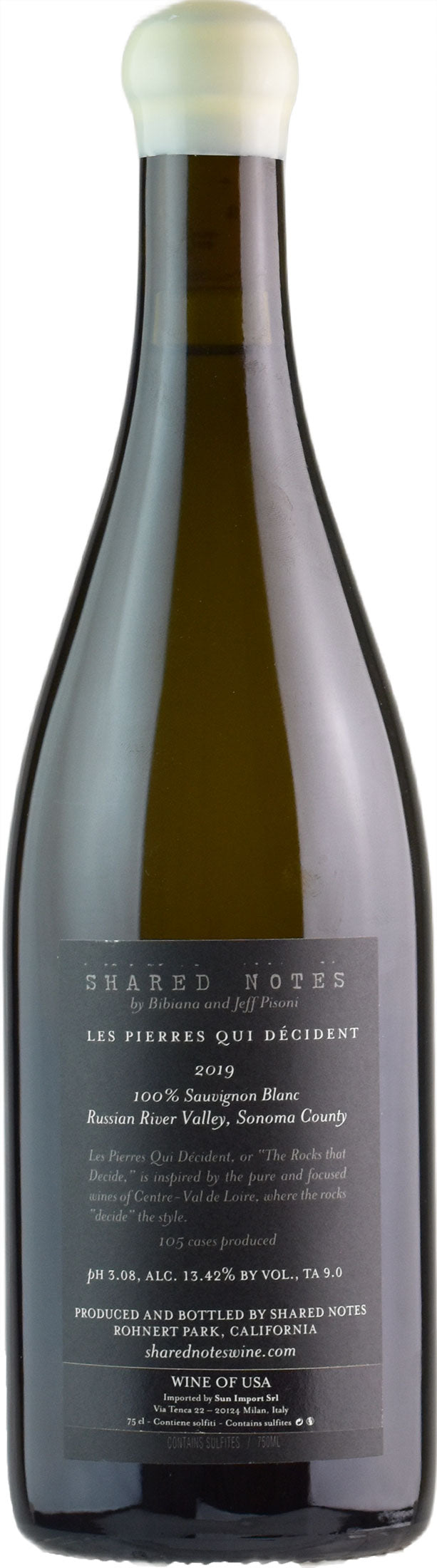 Shared Notes Wines Les Pierres Qui Decident Sauvignon Blanc 2019