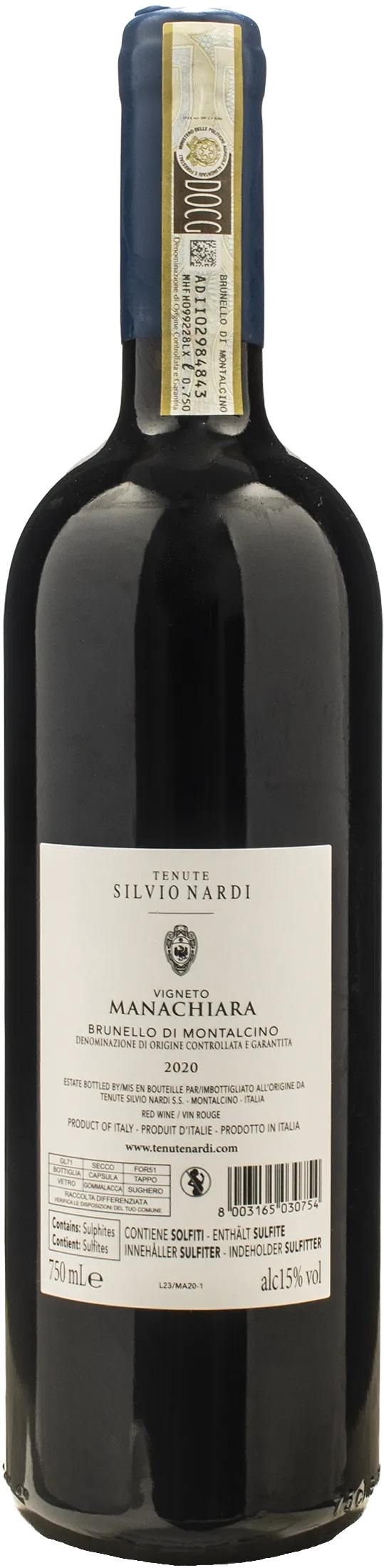 Silvio Nardi Brunello di Montalcino Manachiara 2020