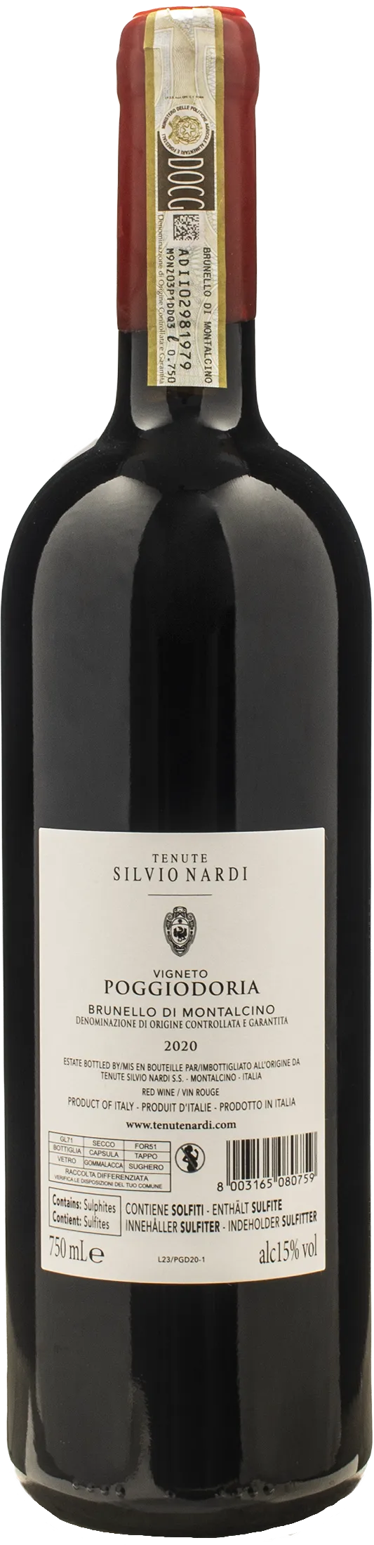 Silvio Nardi Brunello di Montalcino Poggio Doria 2020