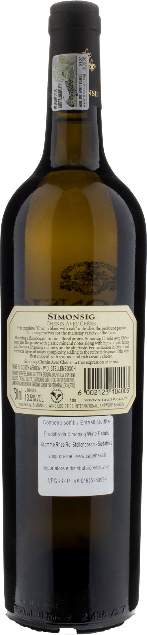 Simonsig Chenin Avec Chene 2019