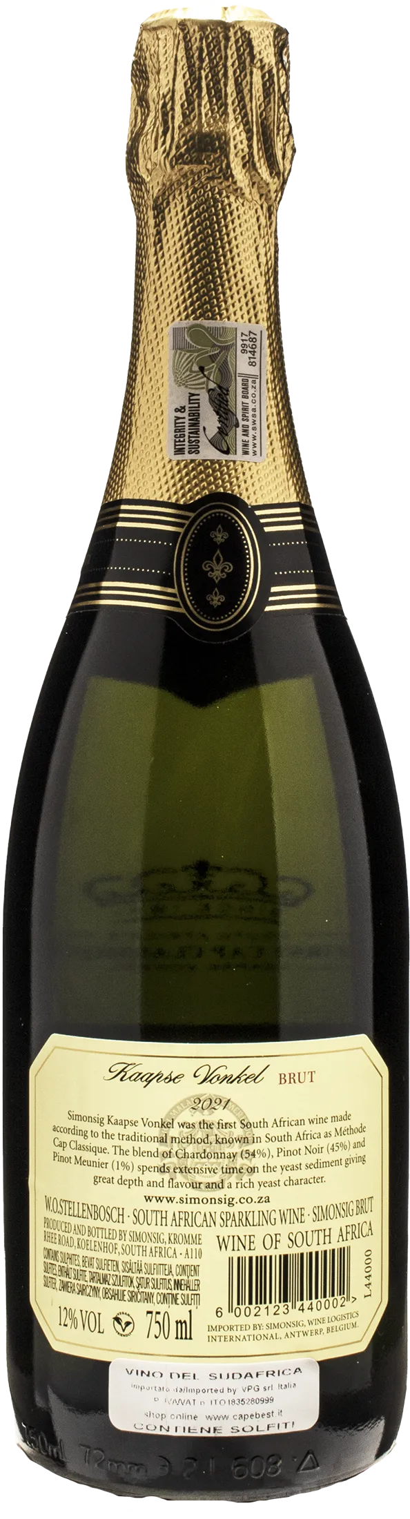Simonsig Kaapse Vonkel Cap Classique Brut 2021