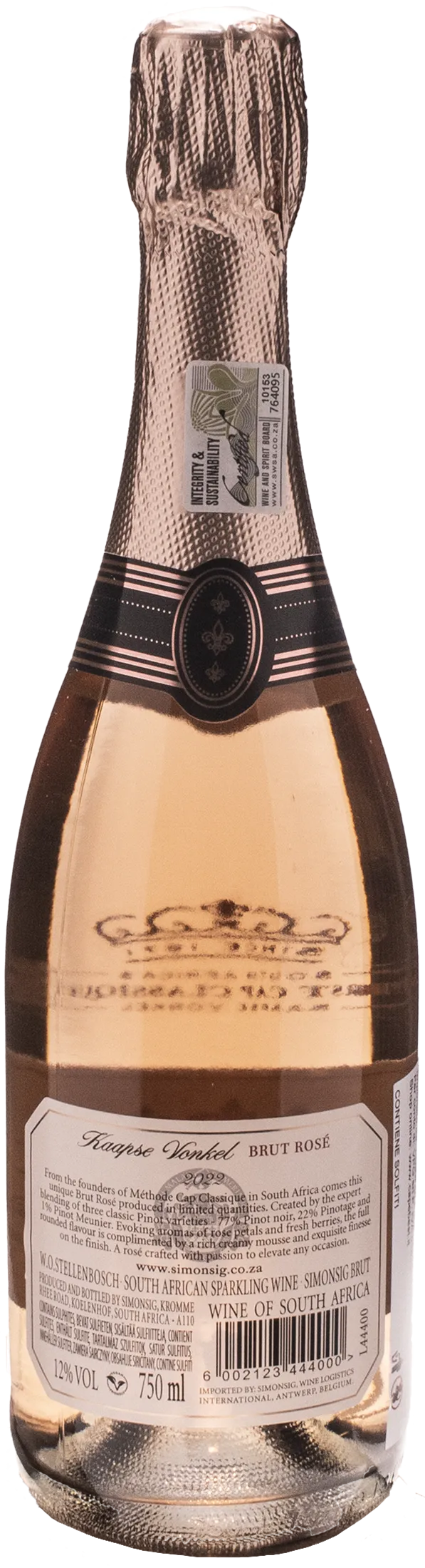 Simonsig Kaapse Vonkel Cap Classique Brut Rosè 2022