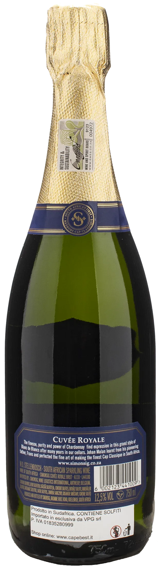 Simonsig Methode Cap Classique Cuvee Royale Blanc de Blancs 2017
