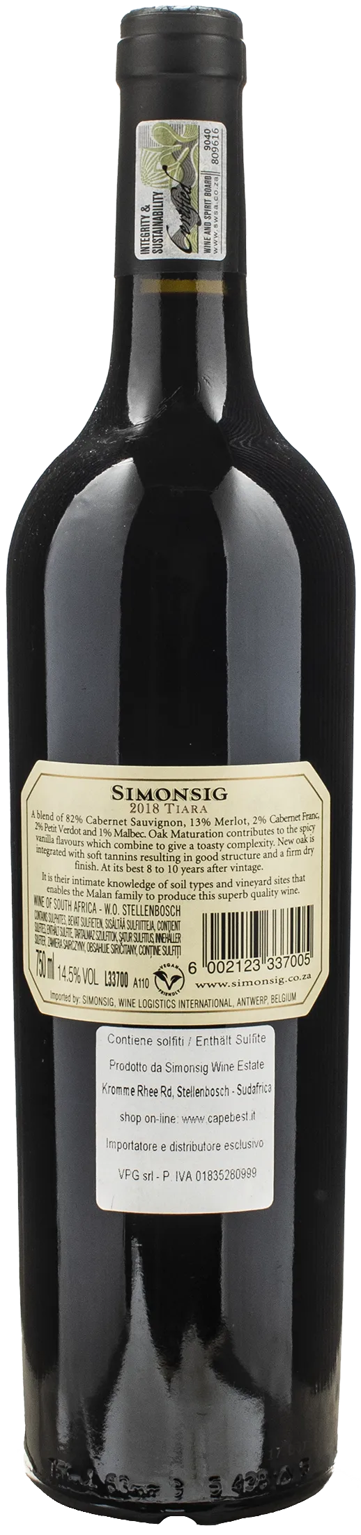 Simonsig Stellenbosch Tiara 2018