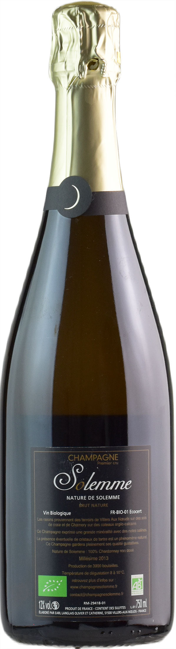 Solemme Champagne 1er Cru Solemme Brut Nature 2013