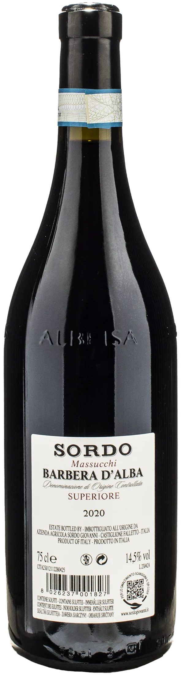 Sordo Giovanni Barbera d'Alba Superiore Massucchi 2020