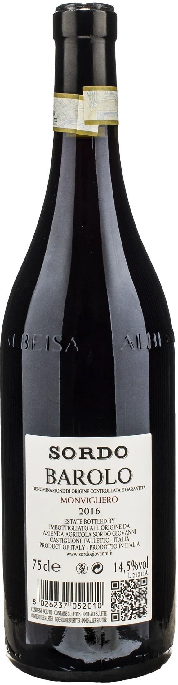 Sordo Giovanni Barolo Monvigliero 2016