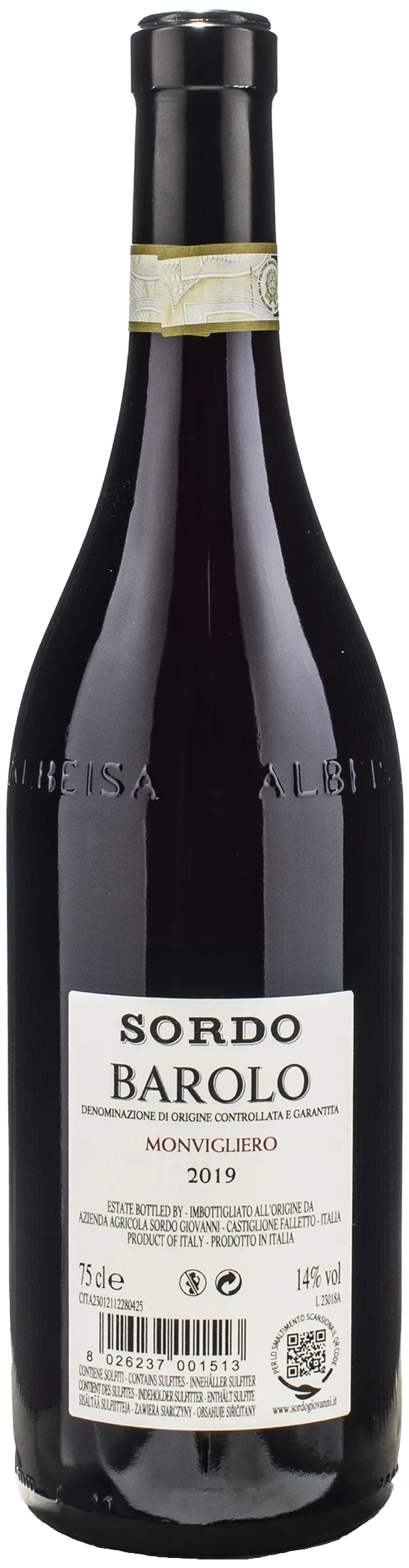 Sordo Giovanni Barolo Monvigliero 2019