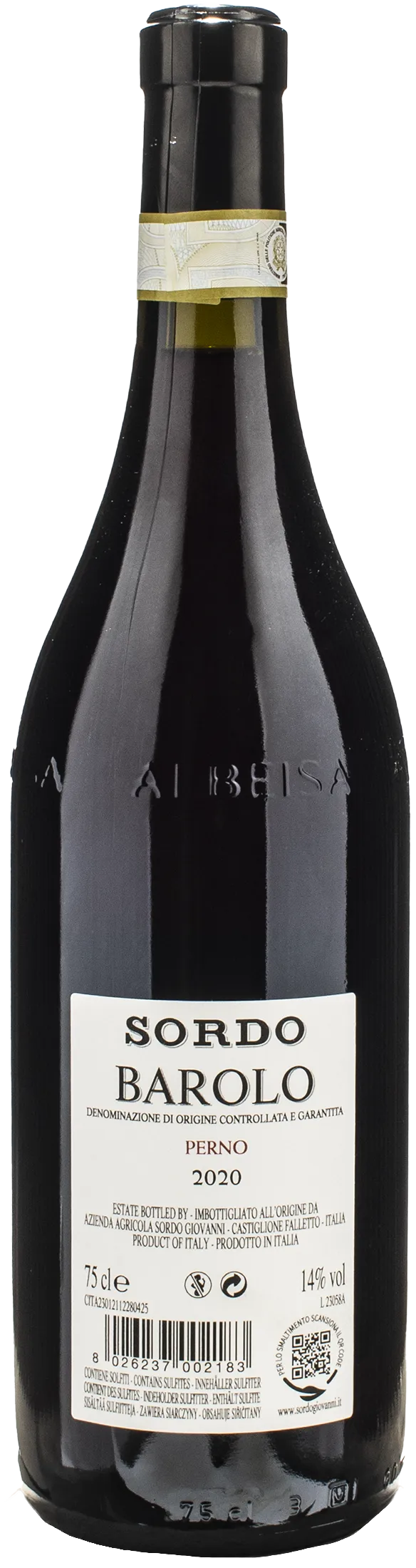 Sordo Giovanni Barolo Perno 2020