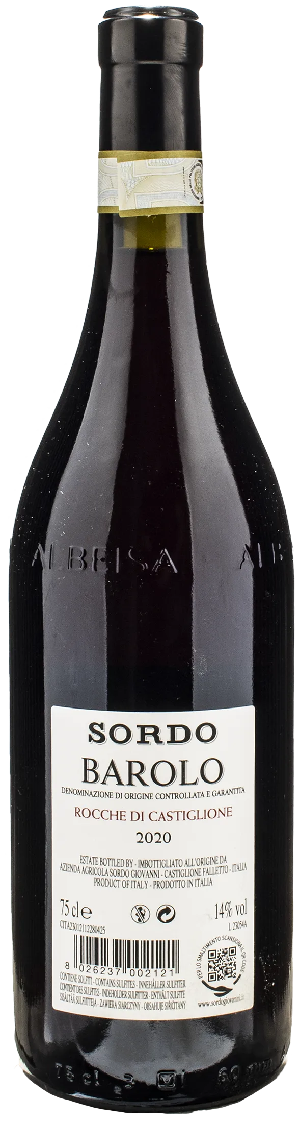 Sordo Giovanni Barolo Rocche di Castiglione 2020