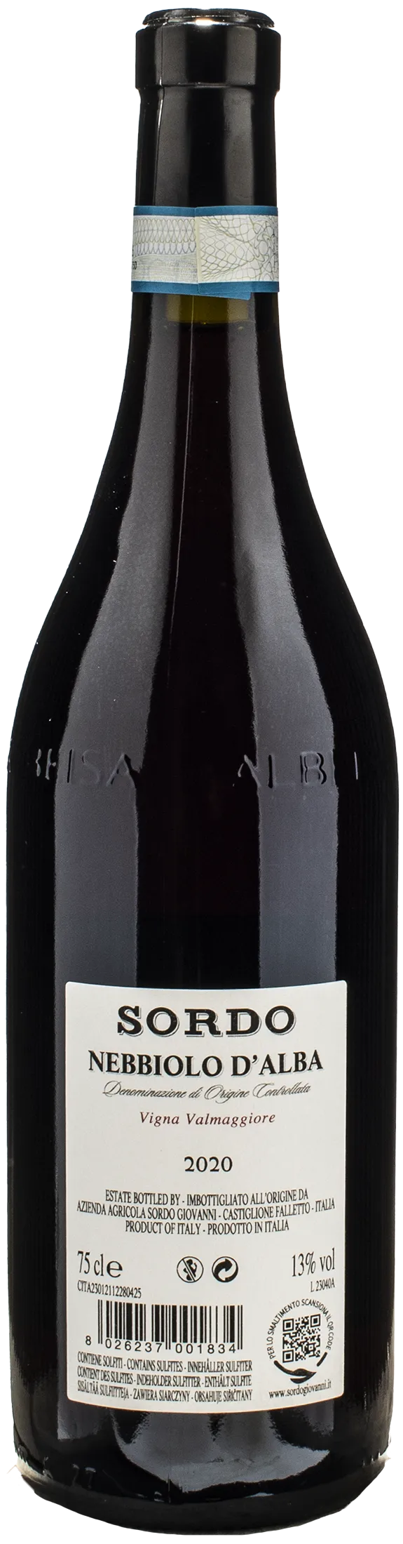 Sordo Giovanni Nebbiolo d'Alba Vigna Valmaggiore 2020