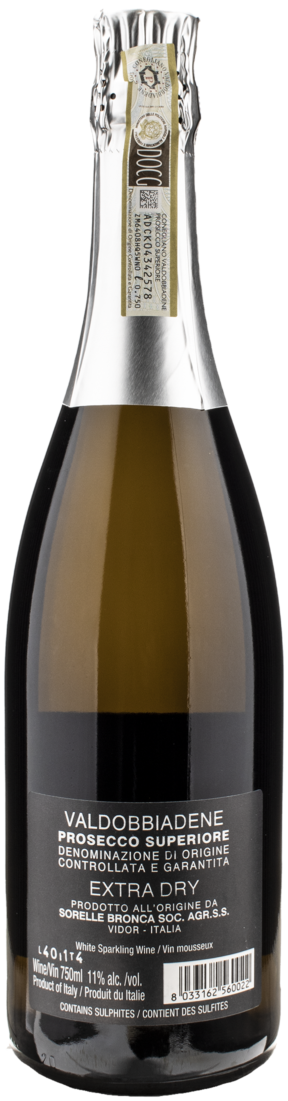 Sorelle Bronca Valdobbiadene Prosecco Superiore L'Ovest Extra Dry