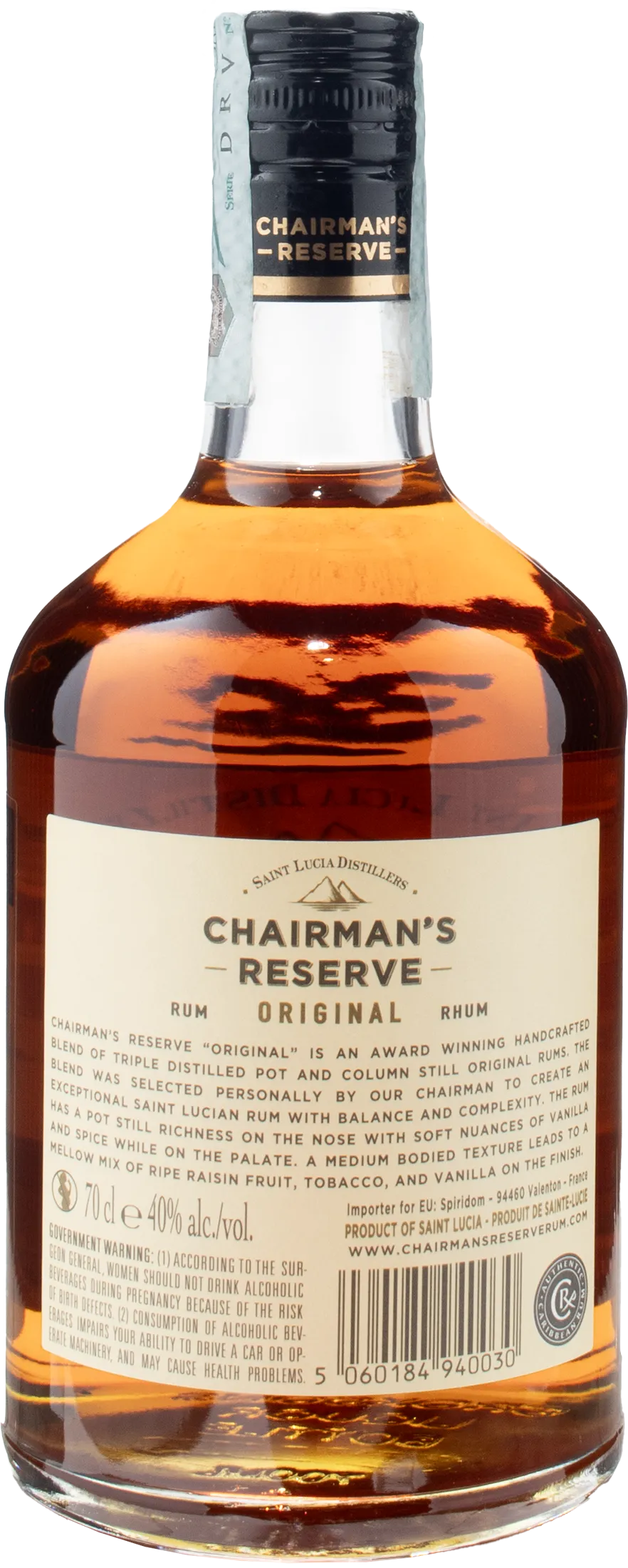 St. Lucia Rum Chairman's Reserve