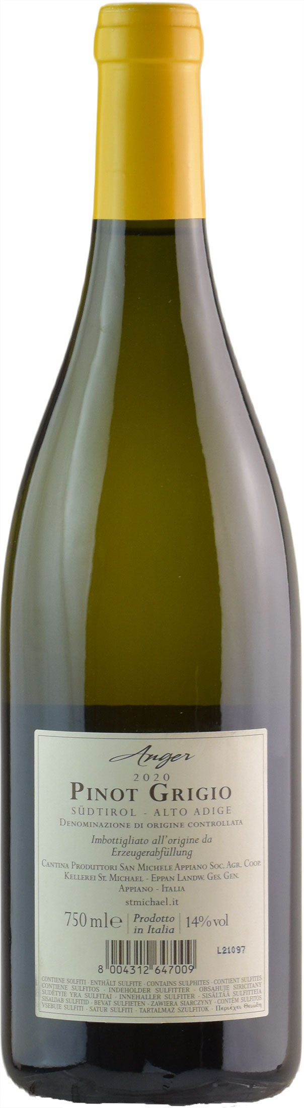 San Michele Appiano Pinot Grigio Anger 2020