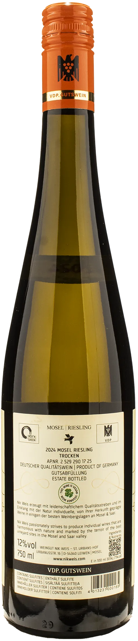 St. Urbans Hof Moesl Riesling Nik Weis Trocken 2024