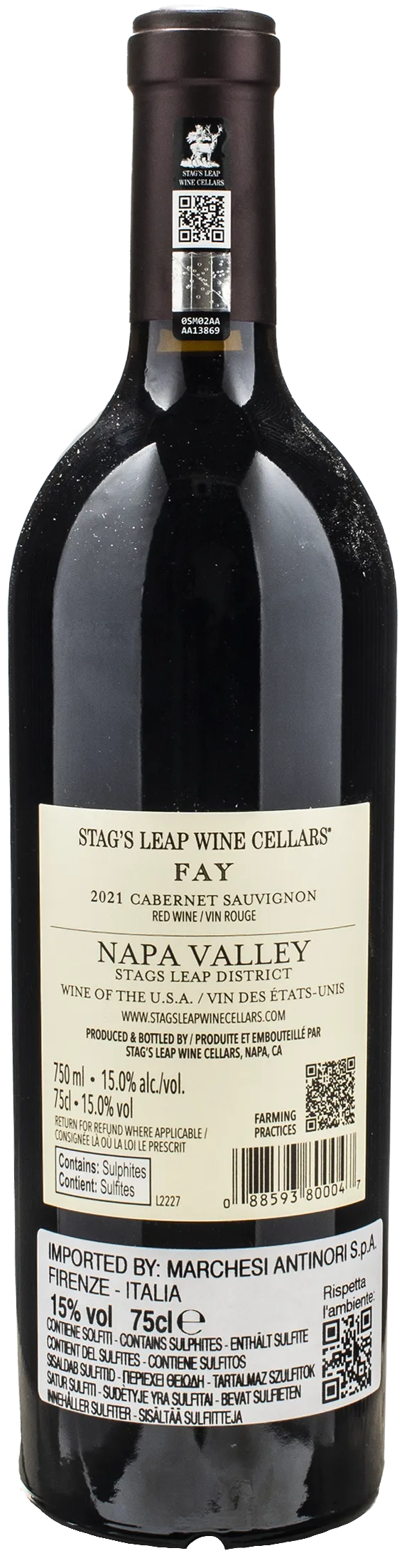 Stag's Leap Wine Cellars Fay Cabernet Sauvignon 2021