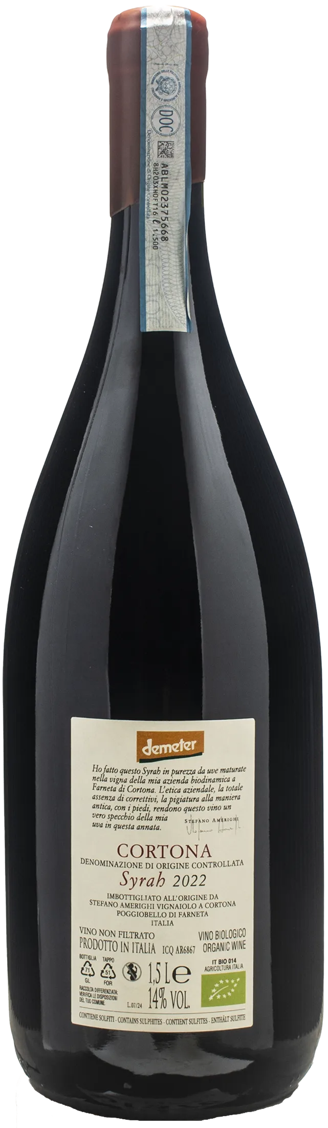 Stefano Amerighi Cortona Syrah Magnum 2022